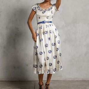 1950s Silk Dress